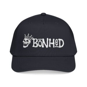 Bonhed Skull Crown Baseball Cap — Edgy Streetwear Mid-Profile Hat